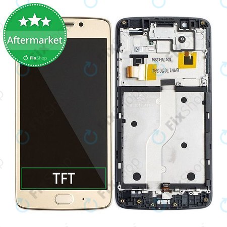 Motorola Moto G5 XT1676 - LCD zaslon + steklo na dotik + okvir (Gold) TFT