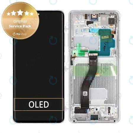 Samsung Galaxy S21 Ultra G998B - LCD zaslon + zaslon osjetljiv na dodir + okvir (Phantom Silver) - GH82-24589B, GH82-26035B, GH82-26036B Originalni servisni paket